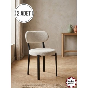 Smart Sandalye, Mutfak Salon Sandalyesi, 2 Adet Sandalye, Metal Sandalye, Yemek Sandalyesi, Otel Cafe Restoran Sandalyesi