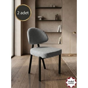 Damla Sandalye, Mutfak Salon Sandalyesi, 2 Adet Sandalye, Metal Sandalye, Yemek Sandalyesi, Otel Cafe Restoran Sandalyesi