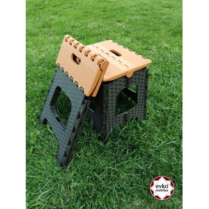 Evko Mobilya Plastik Katlanır Tabure, Kamp-Bahçe Taburesi, Taşınabilir Tabure, Orta Boy Katlanır Tabure
