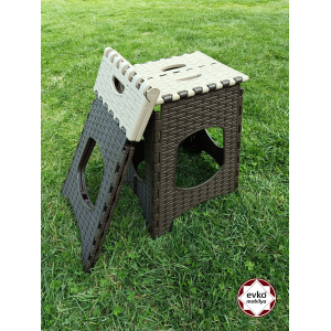 Evko Mobilya Plastik Katlanır Tabure, Kamp-Bahçe Taburesi, Taşınabilir Tabure, Büyük Boy Katlanır Tabure