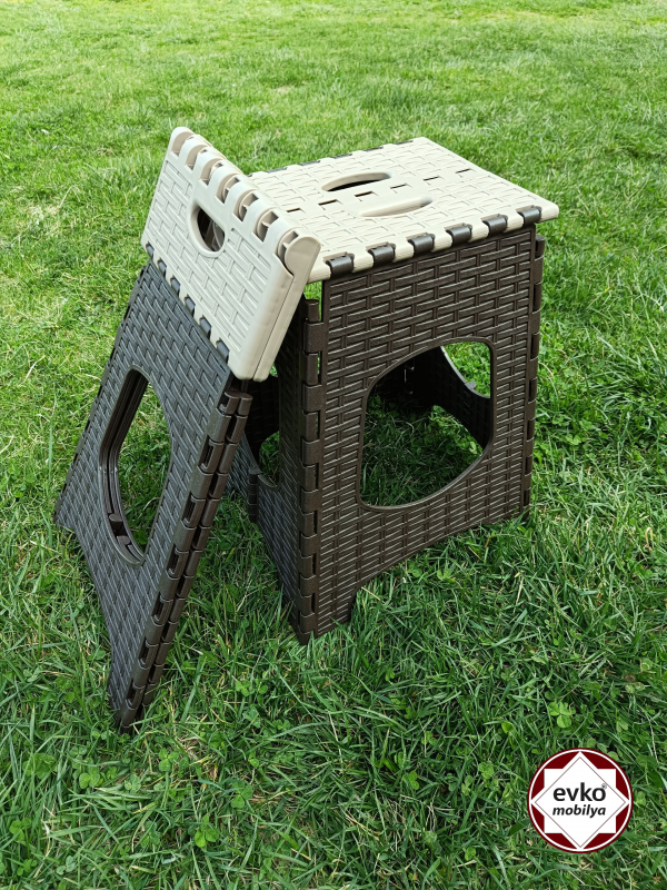 Evko Mobilya Plastik Katlanır Tabure, Kamp-Bahçe Taburesi, Taşınabilir&hellip;
