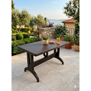 Plastik 70x120 Masa, Plastik Masa, Bahçe  Balkon  Teras Masası, Kare Masa, Dış Mekan Masası