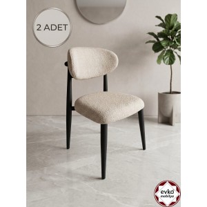 İnci Sandalye, Mutfak Salon Sandalyesi, 2 Adet Sandalye, Metal Sandalye, Yemek Sandalyesi, Otel Cafe Restoran Sandalyesi