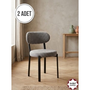 Smart Sandalye, Mutfak Salon Sandalyesi, 2 Adet Sandalye, Metal Sandalye, Yemek Sandalyesi, Otel Cafe Restoran Sandalyesi