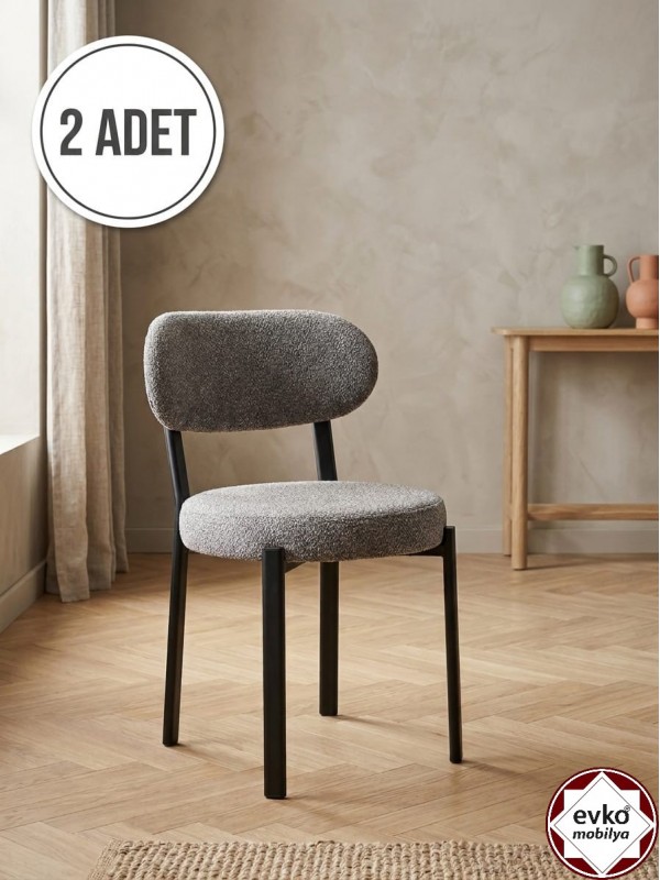 Smart Sandalye, Mutfak Salon Sandalyesi, 2 Adet Sandalye, Metal Sandalye, Yemek Sandalyesi, Otel Cafe Restoran Sandalyesi